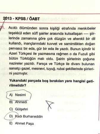 ÖABT Örnek Sorular (3)