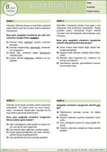 Dil Bilgisi Tarama Testi - 1