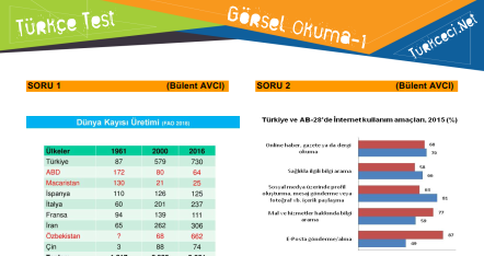 Türkçe Görsel Okuma Testi – 1