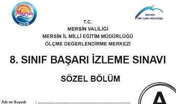 Mersin MEM – 8. Sınıf Başarı İzleme Sınavı (Tüm Dersler LGS)